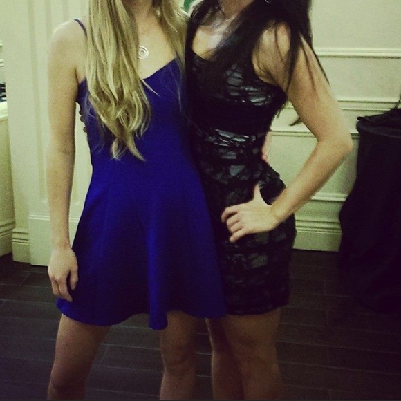 Express Short silver/black Sheer lace dress ~ Was just Too big for me to wear! - Picture 5 of 5